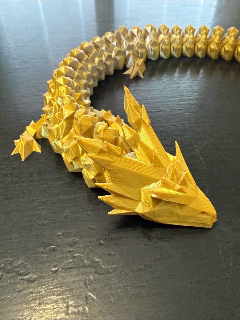3D Printed Golden Dragon 24”